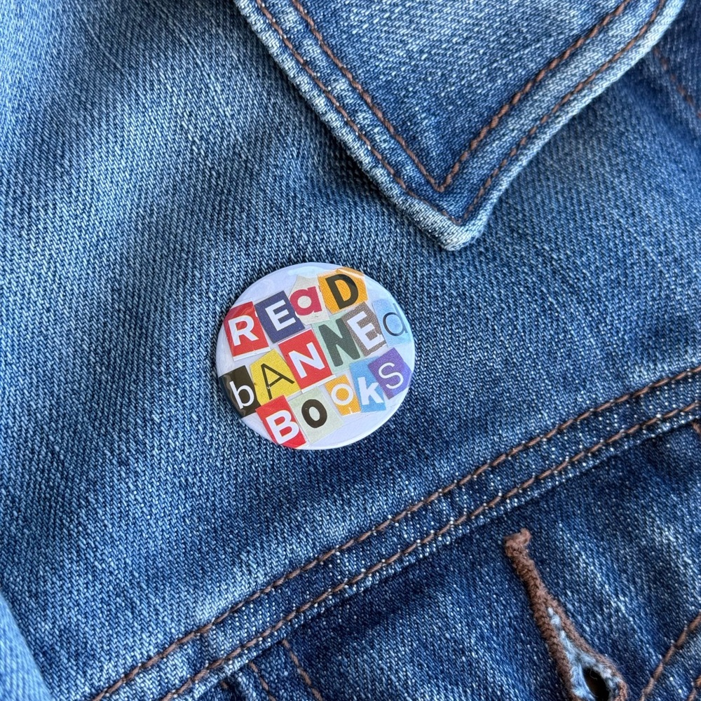 'Read Banned Books' Pinback Button 1.25” Pins 2 pack!